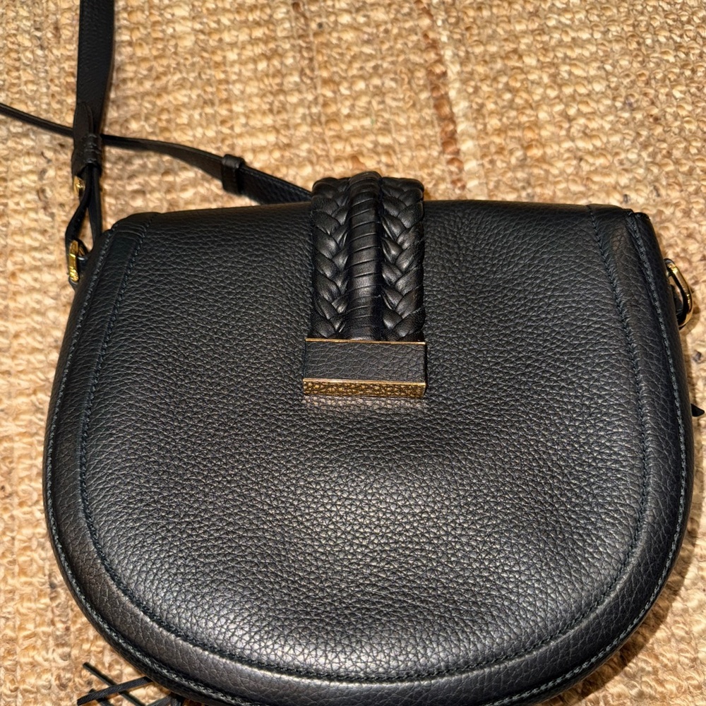 Altuzarra Ghianda Saddle Bag black pebble leather with fringe - Picture 6 of 10